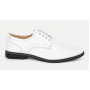 Pantofi Derby bărbați albi din piele naturală cu talpă neagră GKR103AB